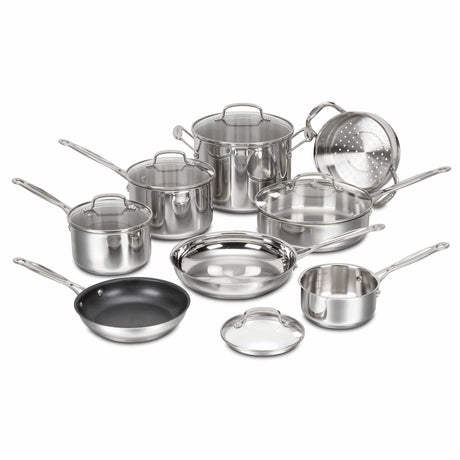 Cuisinart Chef's Classic™ Stainless Cookware 13-Piece Set, Silver