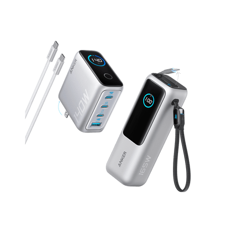 Anker Laptop Power Bank (25K, 165W, Built-In and Retractable Cables)
