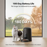 Petlibro Air Automatic Pet Feeder with Battery Powered, Black - Certified Refurbished