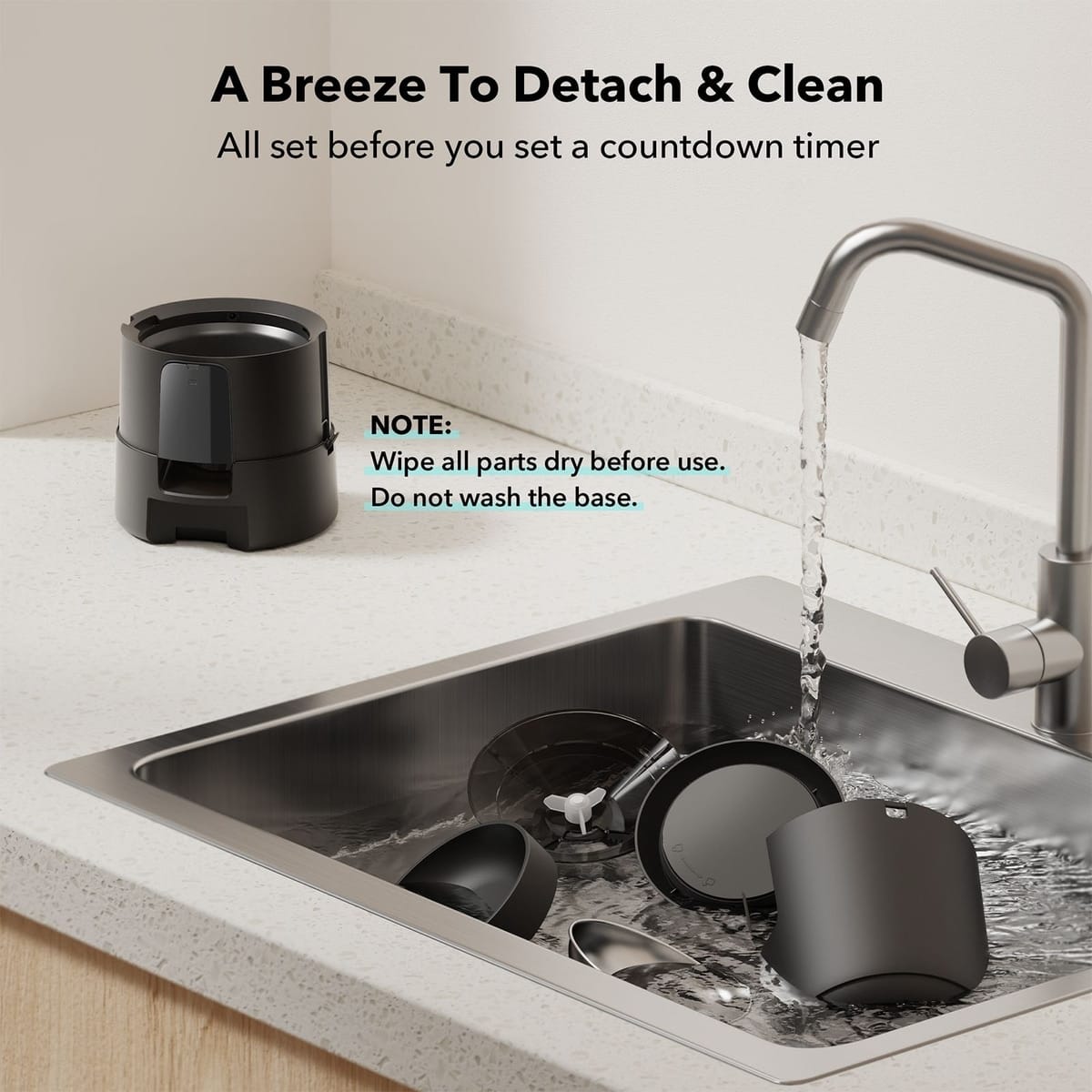 Petlibro Air Automatic Pet Feeder with Battery Powered, Black - Certified Refurbished