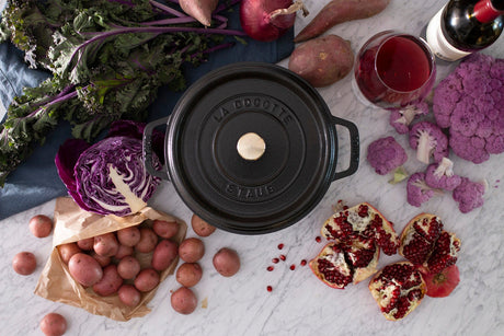 Staub Cast Iron 4-qt Round Cocotte, Dutch Oven -  Matte Black