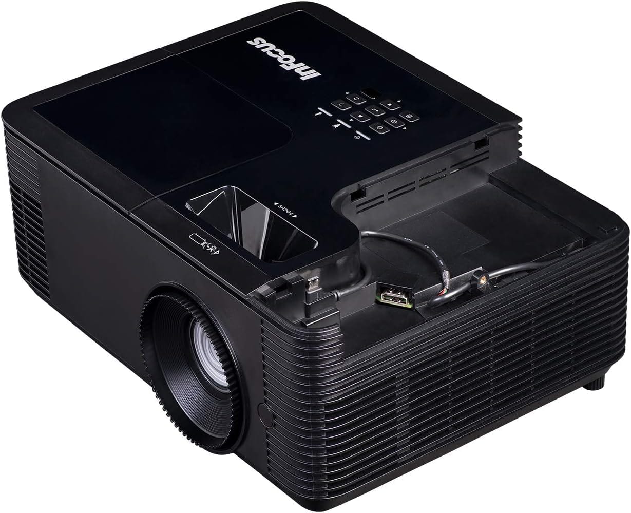 InFocus IN2136 Projector, Ultra-Bright WXGA, 4500 Lumens, 1.3X Zoom, 3X HDMI, VGA, 3D and Wi-Fi Ready