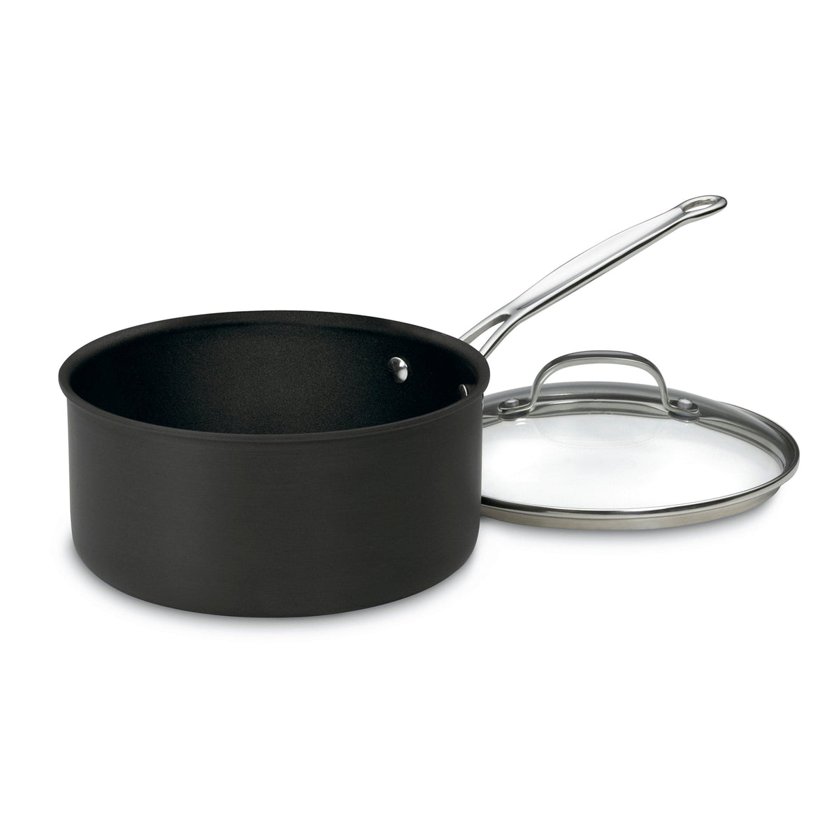 Cuisinart Chef's Classic™ Non-Stick Hard Anodized 4 Quart Saucepan, Black