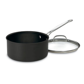 Cuisinart Chef's Classic™ Non-Stick Hard Anodized 4 Quart Saucepan, Black