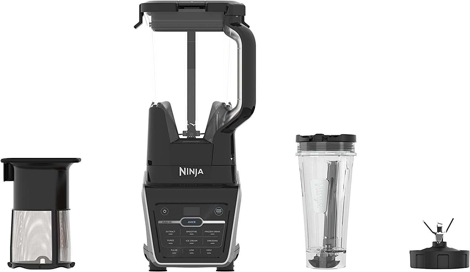 Ninja 72oz Vacuum Duo with Advanced Juicing Filtration Blender, Black