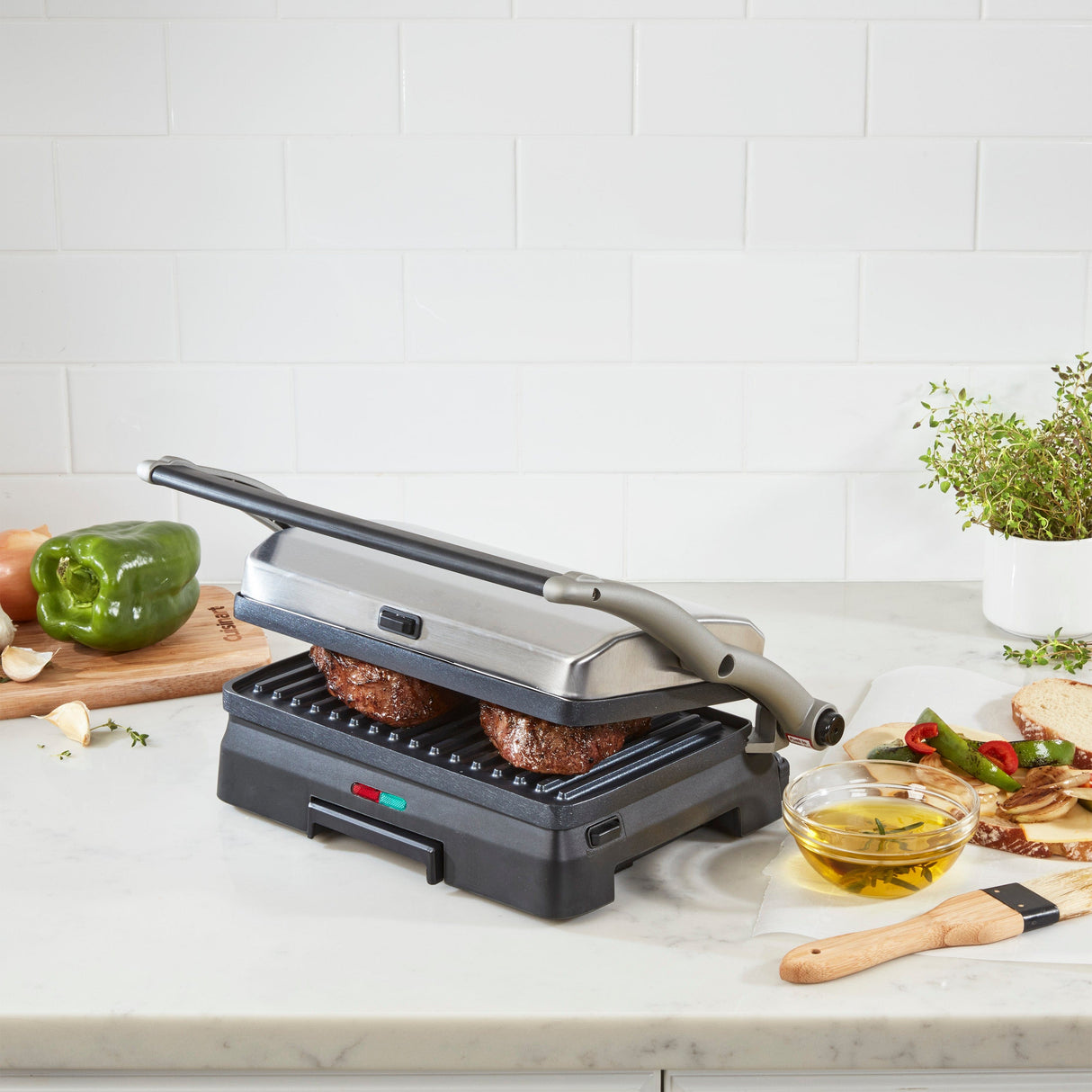 Cuisinart Griddler® Grill & Panini Press, Silver