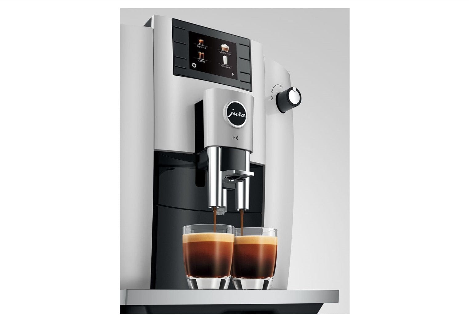 Jura E6 Espresso Machine with Easy Cappuccino Function Automatic Coffee Maker, Platinum - Certified Refurbished