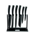 Cuisinart Nonstick Edge 7 Piece Knife Block Set, Matte Black