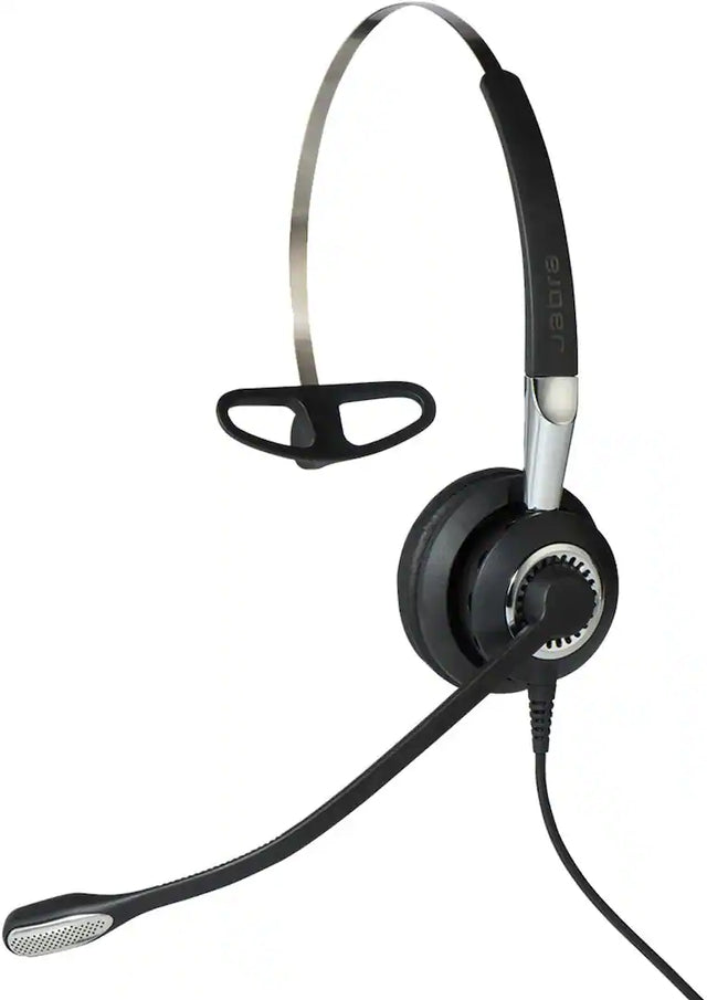 Jabra BIZ 2400 II QD Mono NC Wired Headset, 3-in-1 Convertible, Contact Center, Black - Certified Refurbished