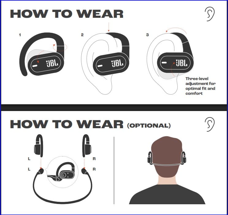 JBL Soundgear Sense True Wireless Bluetooth Open-Ear Headphones - Certified Refurbished
