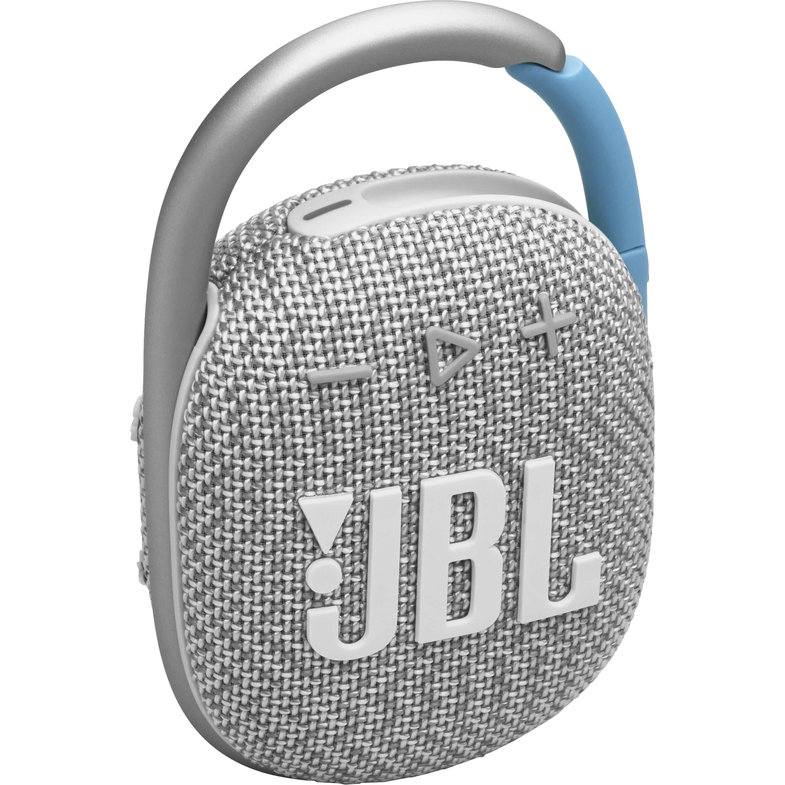 JBL Clip 4 Eco Waterproof Wireless Portable Bluetooth Speaker, White - Certified Refurbished