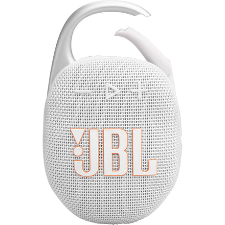 JBL Clip 5 Portable Wireless Bluetooth Speaker, White - Certified Refurbished