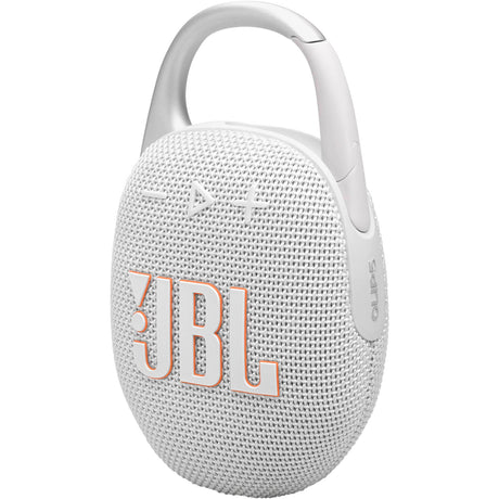 JBL Clip 5 Portable Wireless Bluetooth Speaker, White - Certified Refurbished