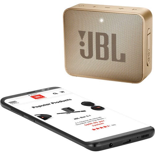 JBL Go 2 Portable Bluetooth Waterproof Speaker Champagne