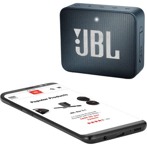 JBL Go 2 Portable Bluetooth Waterproof Speaker Navy Blue