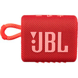 JBL Go 3 Portable Waterproof Bluetooth Speaker, Red - Certified Refurbished