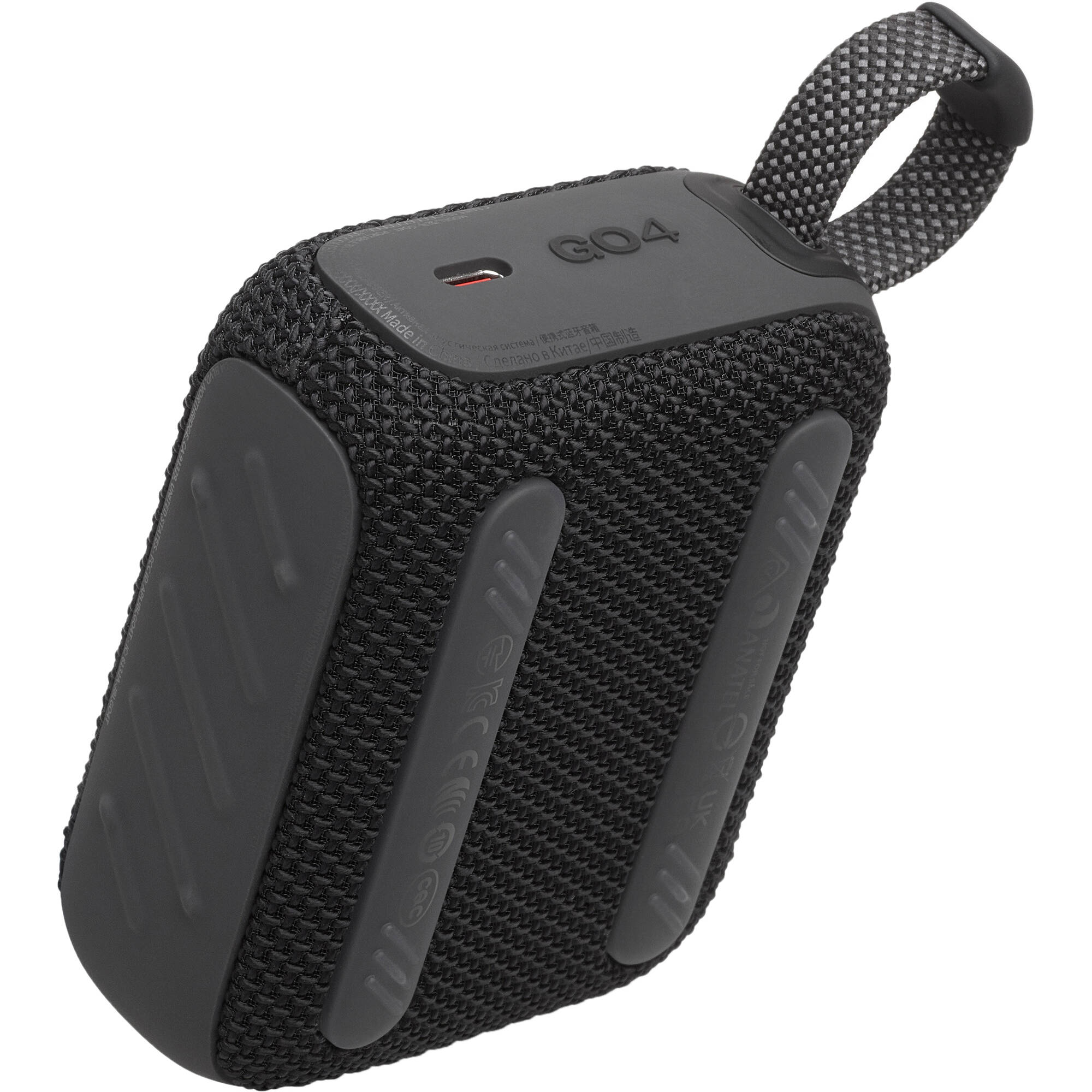 JBL Go 4 Portable Waterproof Bluetooth Speaker, Black - Certified Refurbished