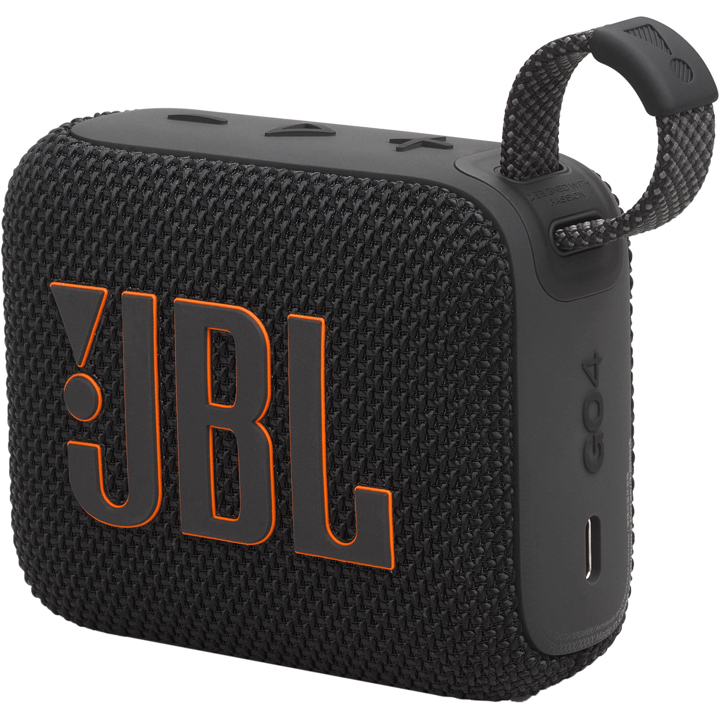 JBL Go 4 Portable Waterproof Bluetooth Speaker, Black - Certified Refurbished