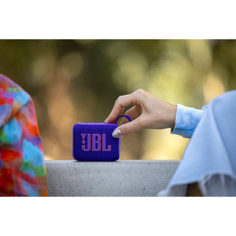 JBL Go 4 Portable Waterproof Bluetooth Speaker, Purple - Certified Refurbished