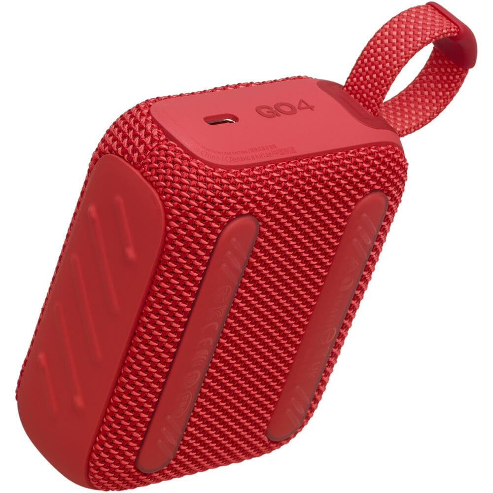 JBL Go 4 Portable Waterproof Bluetooth Speaker, Red - Certified Refurbished