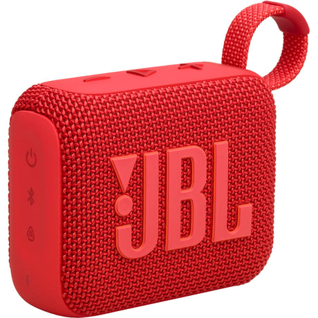 JBL Go 4 Portable Waterproof Bluetooth Speaker, Red - Certified Refurbished