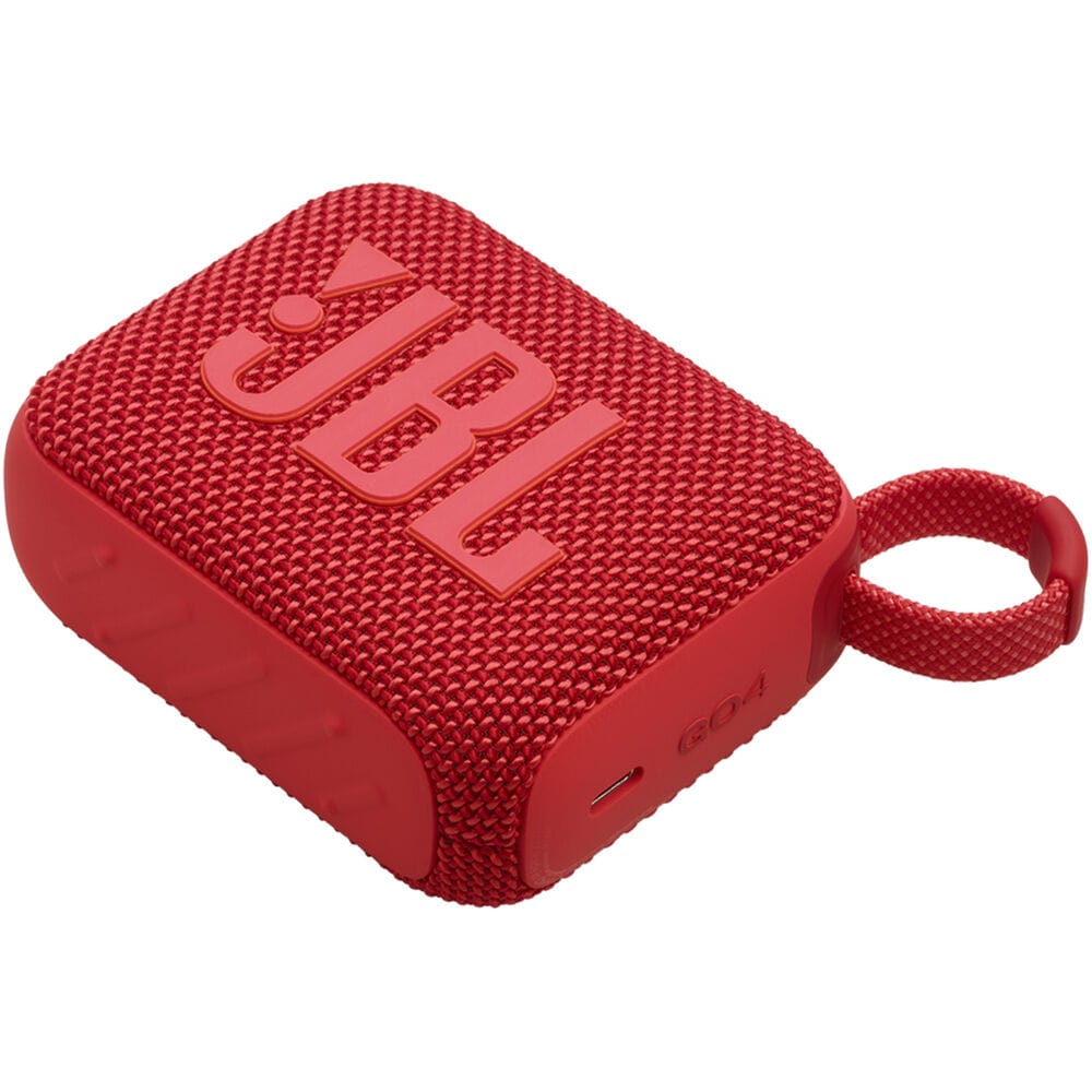 JBL Go 4 Portable Waterproof Bluetooth Speaker, Red - Certified Refurbished