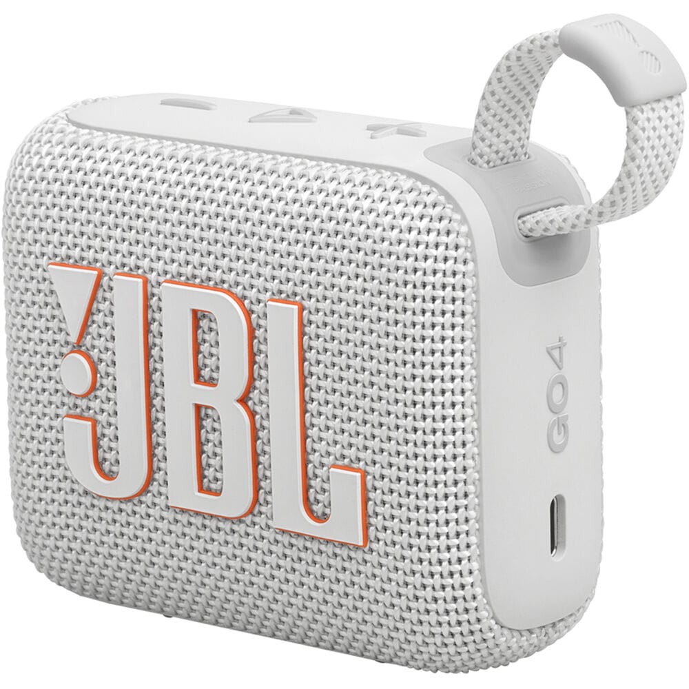 JBL Go 4 Portable Waterproof Bluetooth Speaker, White - Certified Refurbished