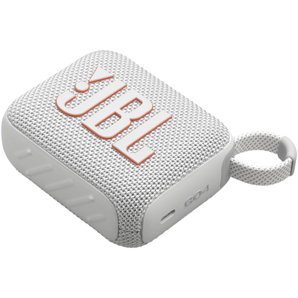 JBL Go 4 Portable Waterproof Bluetooth Speaker, White - Certified Refurbished