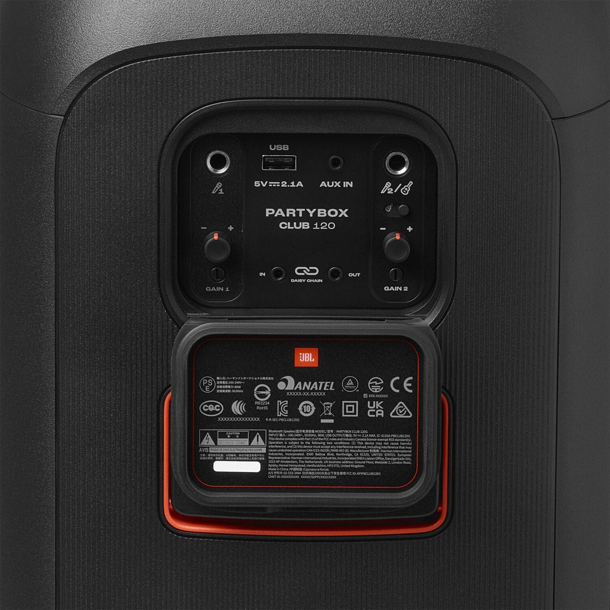 JBL PartyBox Club 120 Wireless Bluetooth Speaker, Light Show, Water-Resistant, Portable, 160 Watts, Black - Certified Refurbished