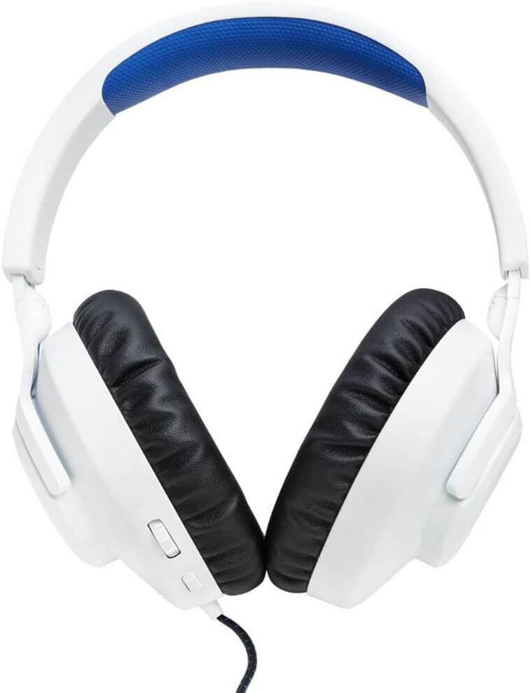 JBL Quantum 100 PS Headphone, White & Blue - Certified Refurbished