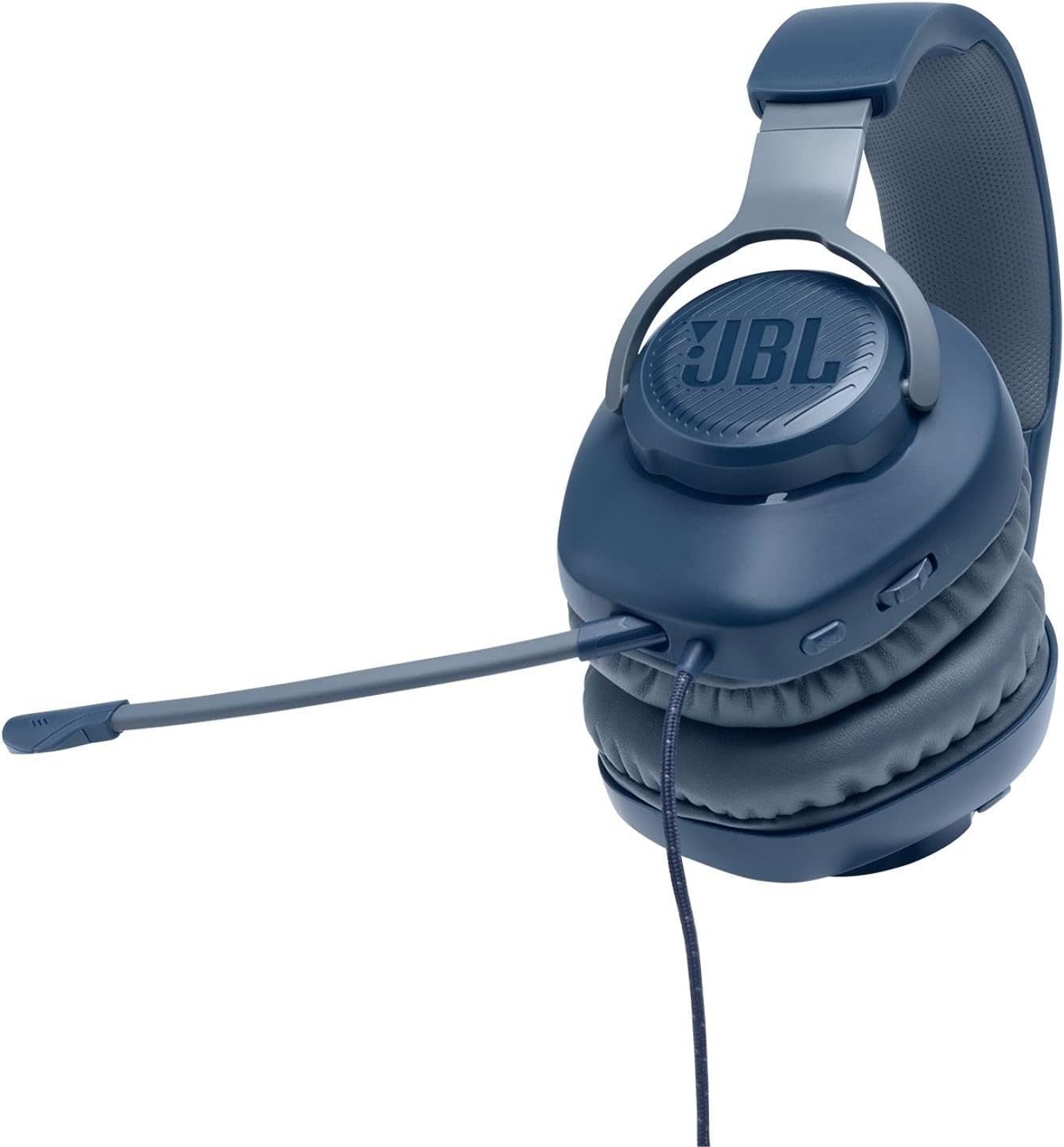 JBL JBLQUANTUM100BLU Quantum 100 Wired Over-Ear Gaming Headset Blue