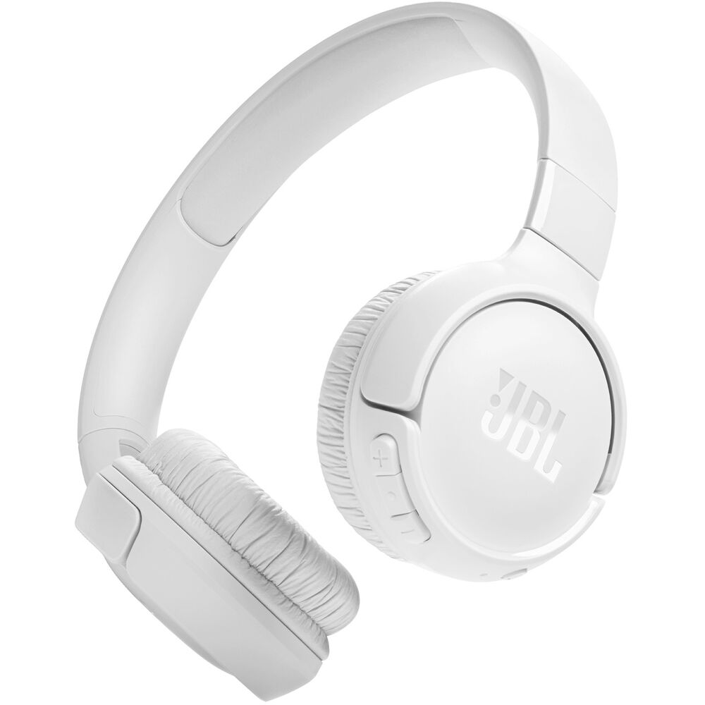 JBL Tune Pure Bass 520BT Wireless On-Ear Bluetooth Headphones, White - Certified Refurbished