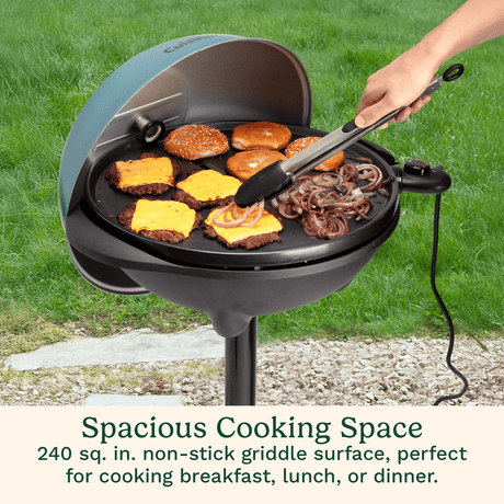 Cuisinart Portable 2-in-1 Indoor/Outdoor Electric Griddle, Blue