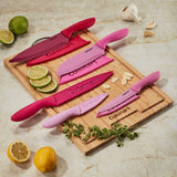 Cuisinart Advantage 10pc Ceramic Coated Knife Set, Pink