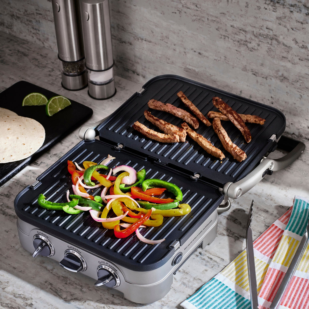 Cuisinart Griddler® Indoor Grill - Griddle and Panini Press, Silver