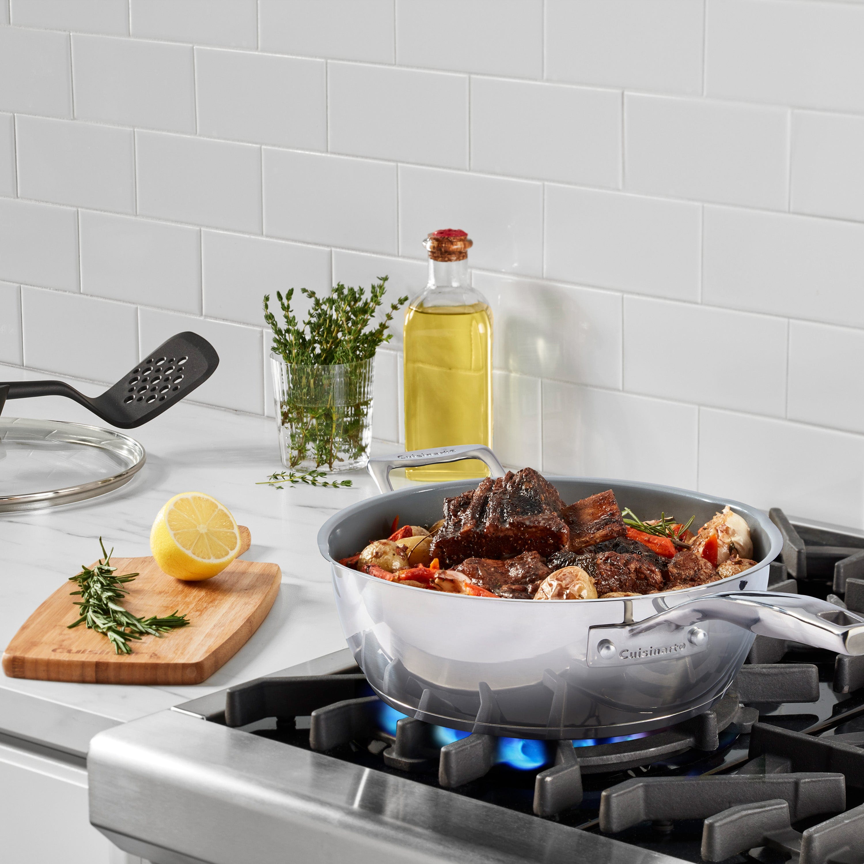 Cuisinart Preferred Pan 4-Pc Set Stainless Steel, Silver