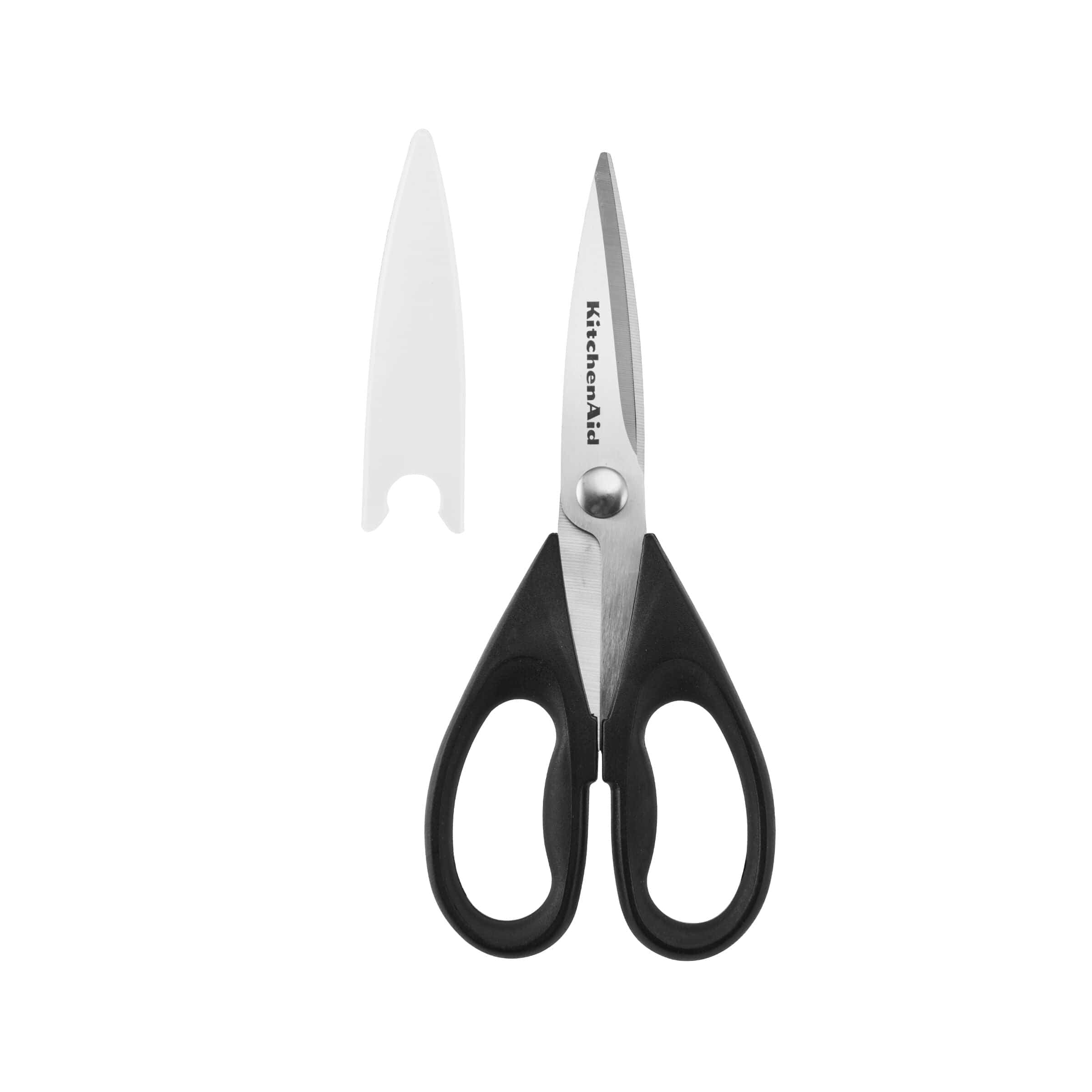 KitchenAid All Purpose Kitchen Shears with Protective Sheath for Everyday use, Dishwasher Safe Stainless Steel Scissors with Comfort Grip, 8.72-Inch, Black