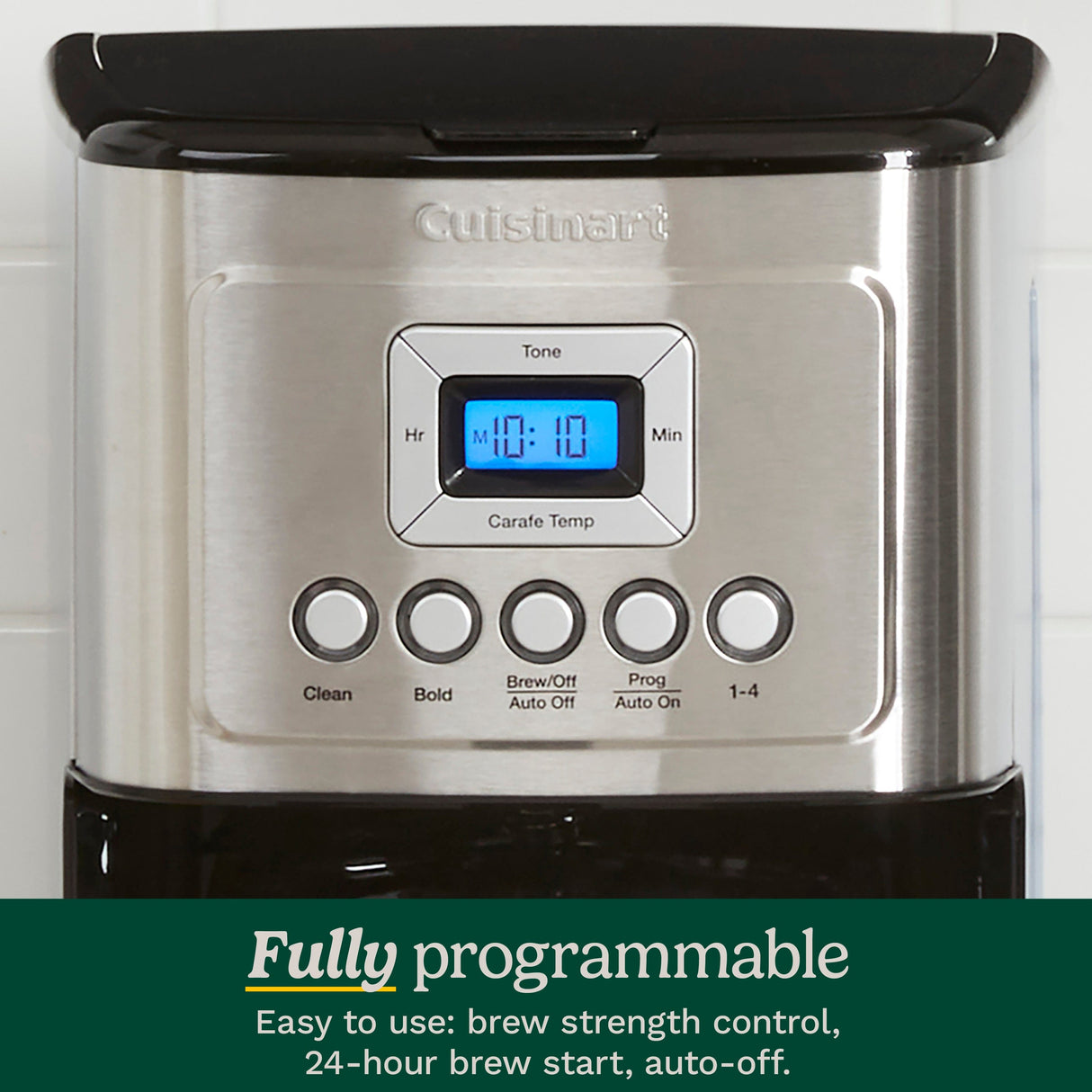 Cuisinart 14 Cup Programmable Coffee Maker, Silver