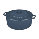 Cuisinart Chef’s Classic™ Enameled Cast Iron Cookware 7 Qt. Round Covered Casserole, Blue