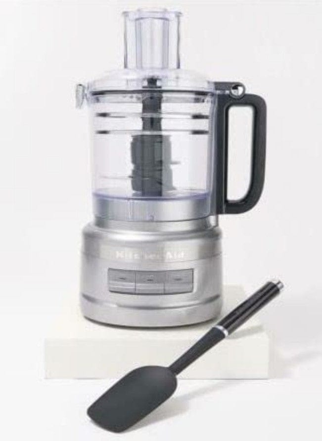 KitchenAid 9 Cup 3 Disks 2 Blades & Spatula Food Processor, Contour Silver