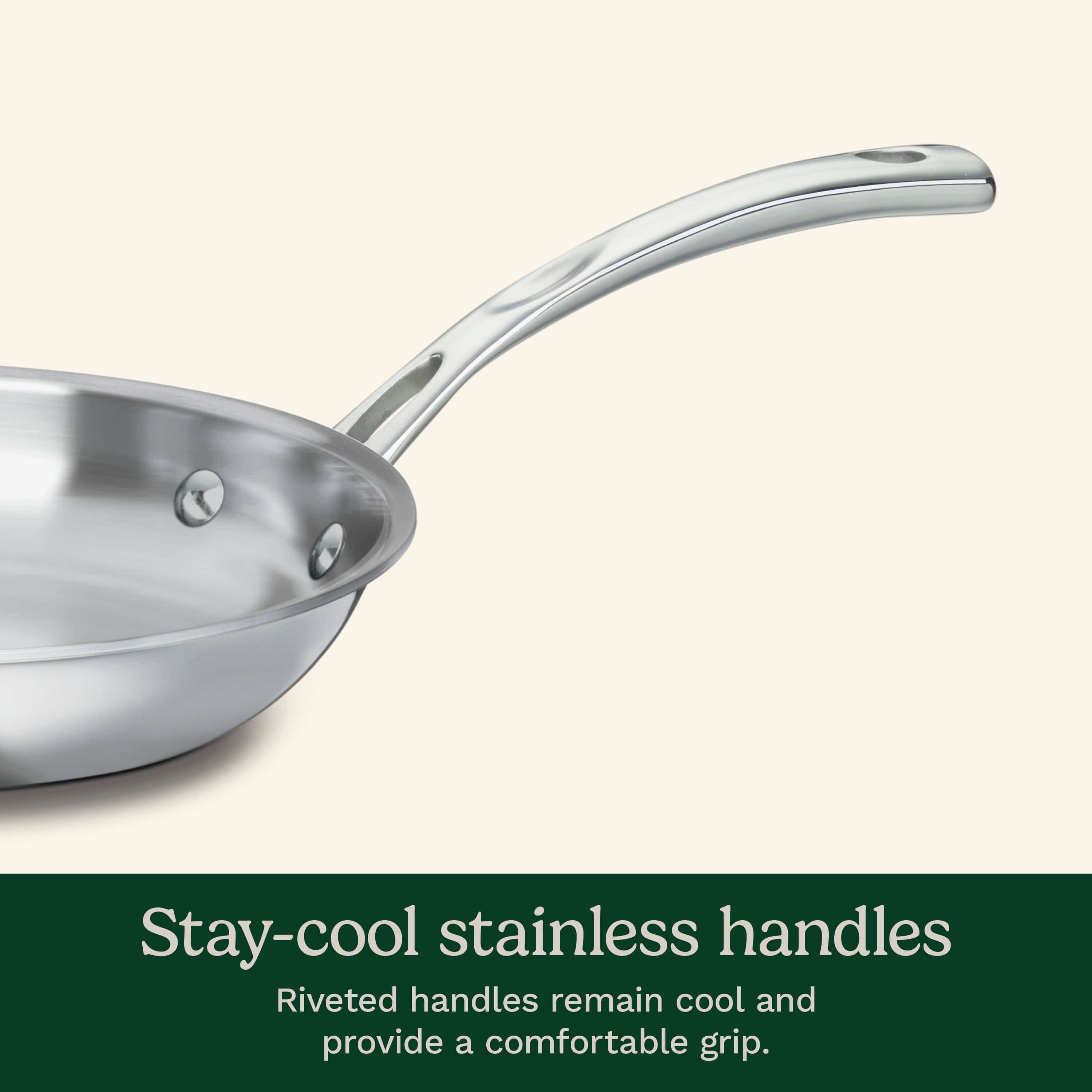 Cuisinart French Classic Tri-Ply Stainless Cookware 10 Piece Set, Silver