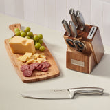 Cuisinart 7pc Stainless Steel Essentials Block Set with Built in Sharpener, Silver