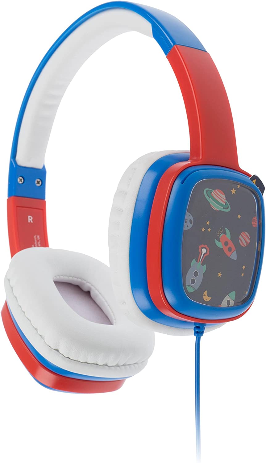 Kitsound KSMMBL Childern's Noise-Canceling Over-Ear Headphones, Blue