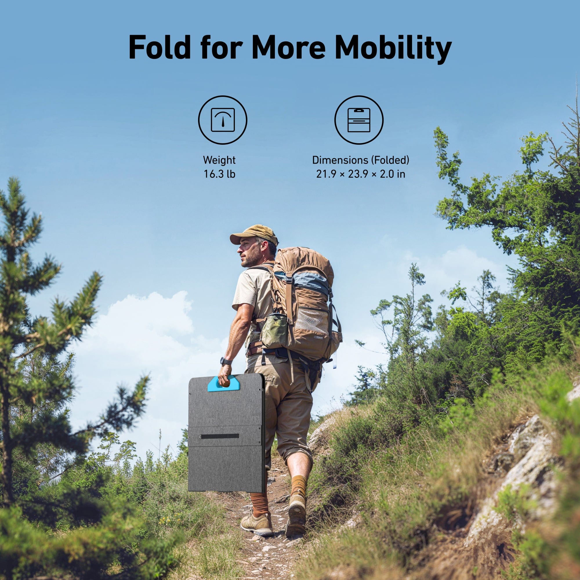 Anker SOLIX PS200 Portable Solar Panel, 200W High-Efficiency, IP67 Waterproof, Adjustable Angles for Home Backup, RVs, Camping & Power Outages