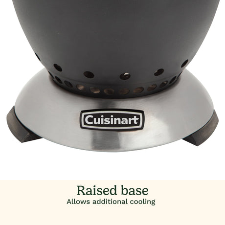 Cuisinart 7.5” Cleanburn Smokeless Table Top Fire Pit, Silver & Black