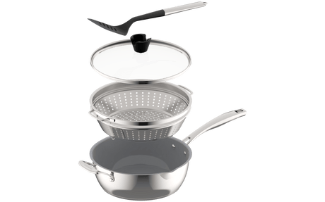 Cuisinart Preferred Pan 4-Pc Set Stainless Steel, Silver