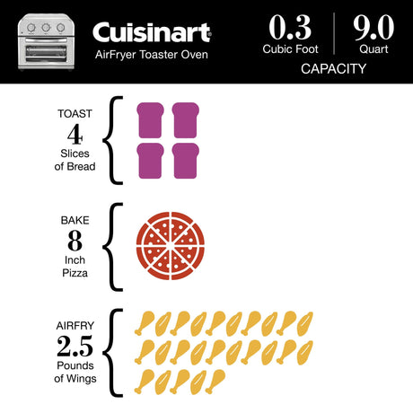 Cuisinart Compact Air Fryer Toaster Oven, Silver
