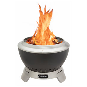 Cuisinart 19.5” Cleanburn Smokeless Fire Pit, Black Stainless