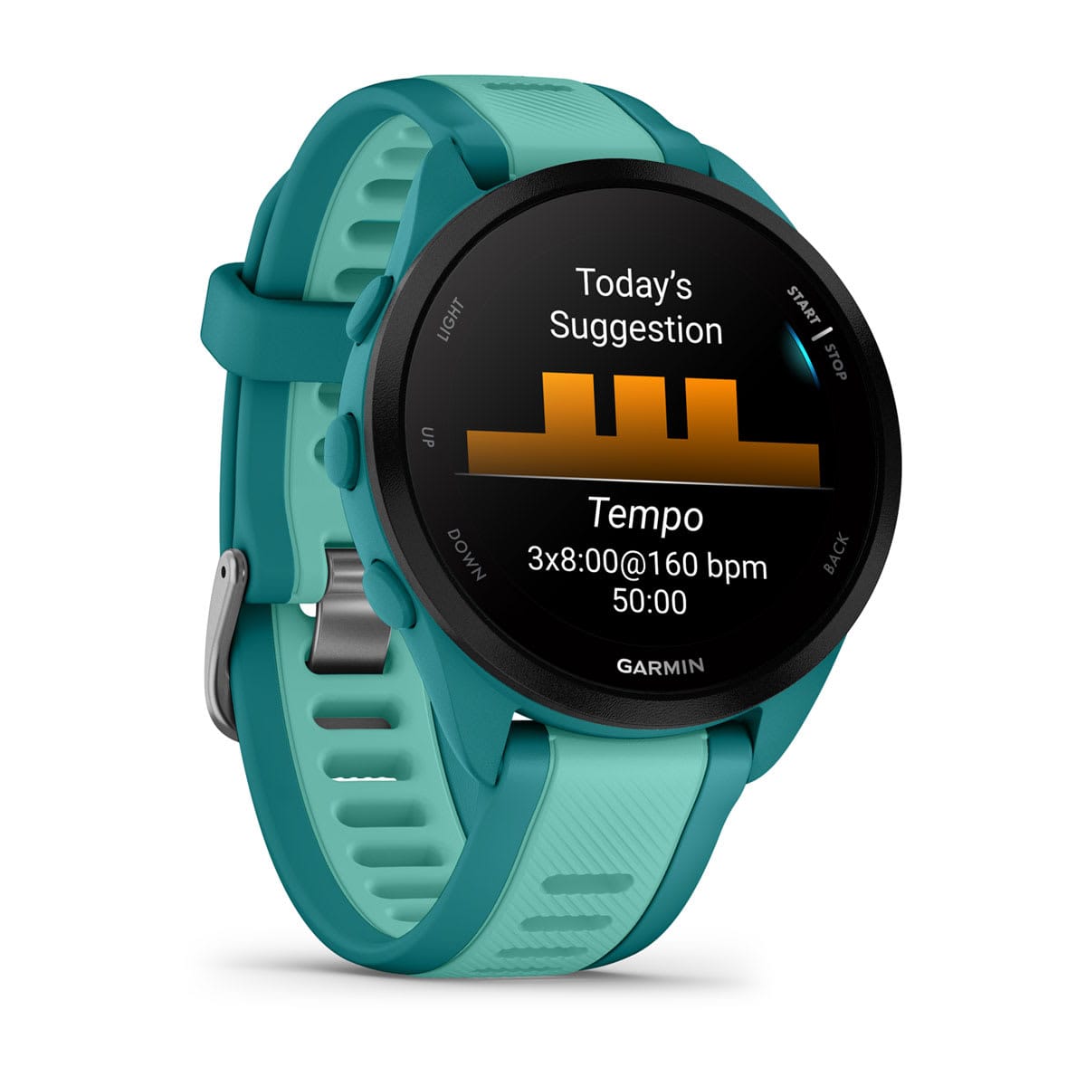 Garmin Forerunner 165 Music Running Smartwatch, GPS, WiFi, Turquoise/Aqua - Certified Refurbished