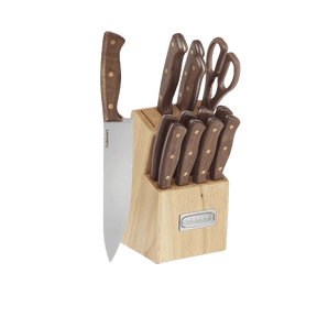 Cuisinart Walnut Triple Rivet 14 Piece Knife Block Set, Wood